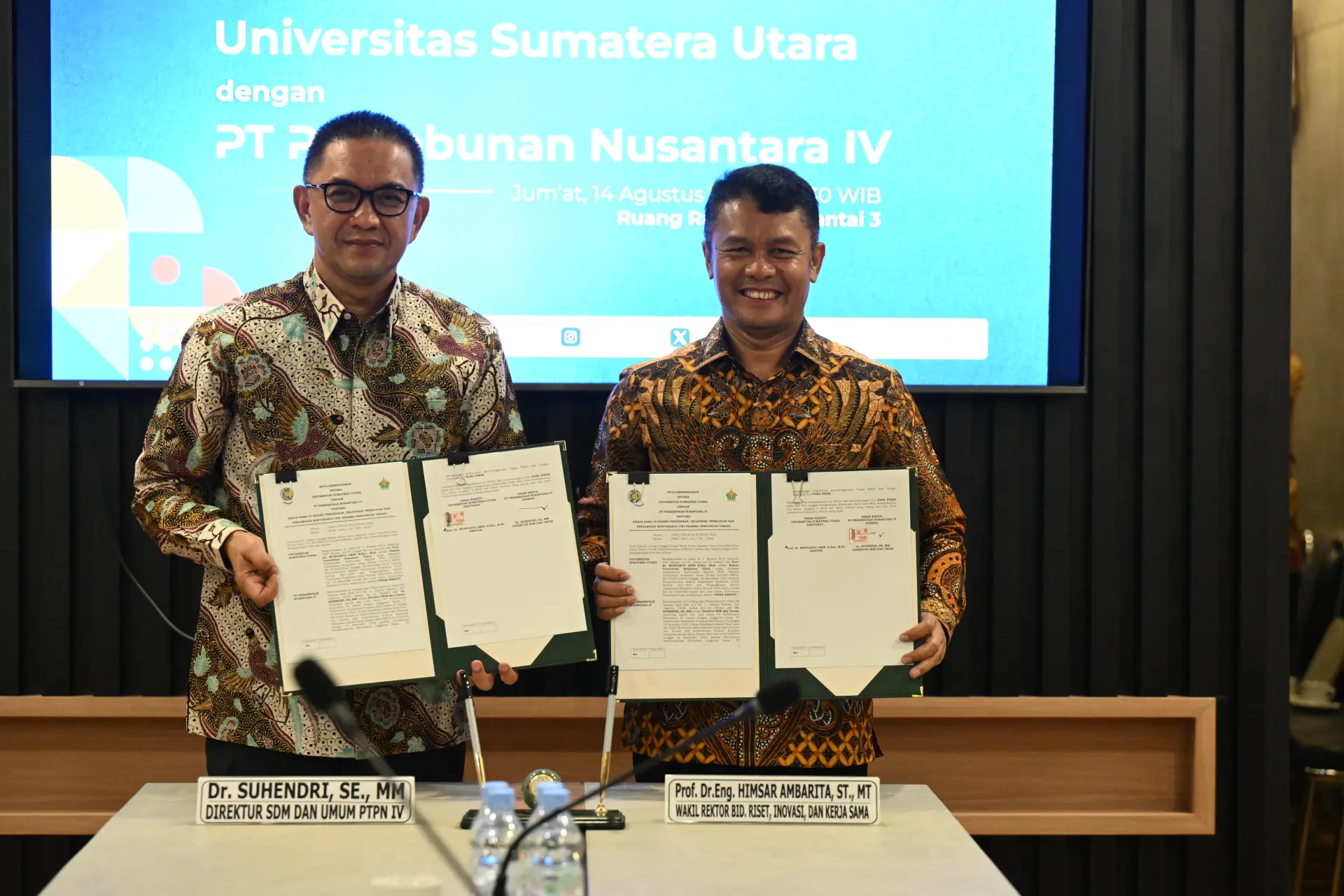 PTPN IV dan USU Jalin Kerja Sama Strategis, Dorong Sinergi Riset Perkebunan dan Penyerapan SDM Unggul